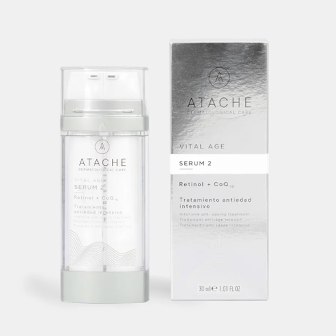 Atache Vital Age Serum 2 Retinol + CoQ10: Tinh Chất Retinol & Coenzyme Q10 Trẻ Hóa Da Ban Đêm Chuyên Sâu