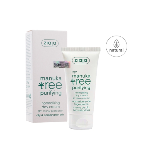 Ziaja Manuka Tree Purifying Normalising Day Cream – Kem Dưỡng Kiềm Dầu, Ngừa Mụn & Thu Nhỏ Lỗ Chân Lông