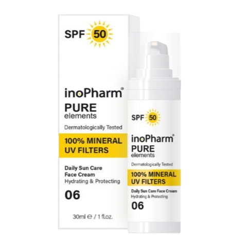 INOPHARM DAILY SUN CARE FACE CREAM SPF 50: Kem Chống Nắng Khoáng 100% - Bảo Vệ Toàn Diện & Dưỡng Da Mịn Màng