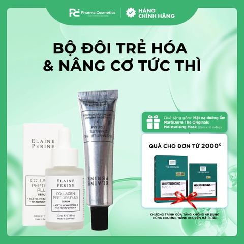 BỘ ĐÔI ELAINE PERINE: Collagen Peptide Plus Serum & Instant Lifting Cream - Giải Pháp Trẻ Hóa & Nâng Cơ Tức Thì