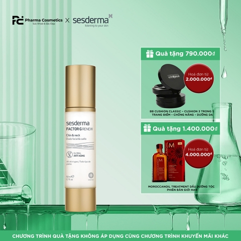 SESDERMA FACTOR G RENEW CHIN & NECK: Kem Dưỡng Tái Tạo Sinh Học - Định Hình Vùng Cổ & Cằm Chảy Xệ
