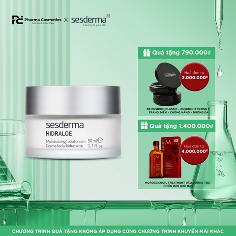 SESDERMA HIDRALOE MOISTURIZING FACIAL CREAM: Kem Dưỡng Ẩm Đa Năng - Làm Dịu & Phục Hồi Da Nhạy Cảm