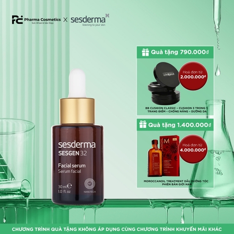 SESDERMA SESGEN 32 FACIAL SERUM: Tinh Chất Kích Hoạt Trẻ Hóa & Phục Hồi Da Cấp Độ Tế Bào