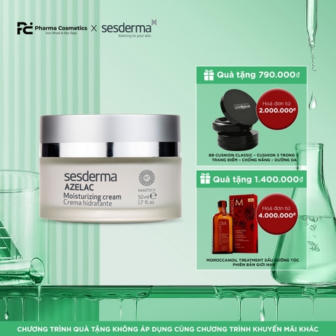 SESDERMA AZELAC MOISTURIZING FACIAL CREAM: Kem Dưỡng Đặc Trị Đỏ Da, Trứng Cá Đỏ & Lão Hóa