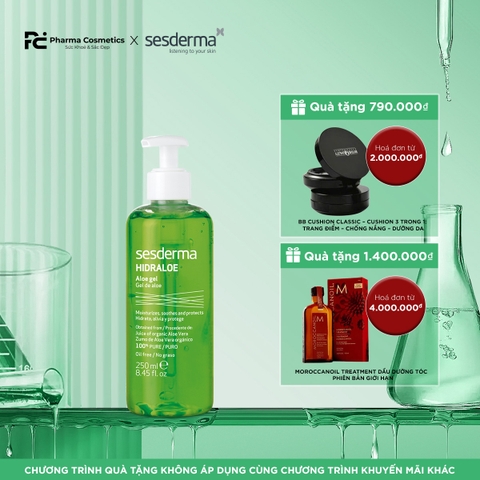SESDERMA HIDRALOE ALOE GEL: Gel Dưỡng Ẩm & Phục Hồi - Làm Dịu Tức Thì Với 100% Lô Hội Hữu Cơ