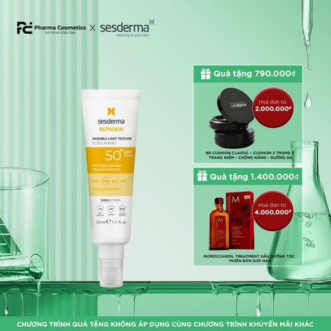 SESDERMA REPASKIN INVISIBLE FLUID SPF 50+: Kem Chống Nắng Tàng Hình - Bảo Vệ, Sửa Chữa & Kiềm Dầu Vượt Trội