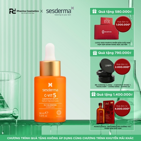 SENSYSES C-VIT 5 VITAMIN LIPOSOMAL SERUM: Tinh Chất Phức Hợp 5 Loại Vitamin C - Chống Oxy Hóa & Làm Sáng Da Vượt Trội