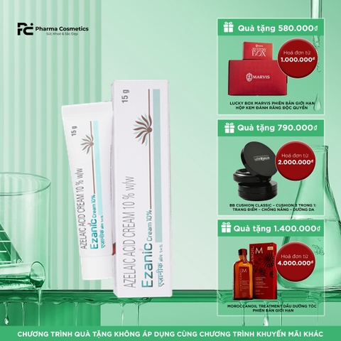 EZANIC 10% CREAM: Kem Đặc Trị Mụn & Giảm Thâm Với Azelaic Acid 10%