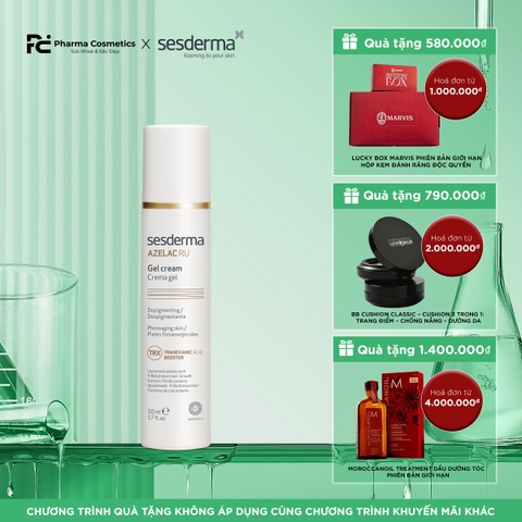 SESDERMA AZELAC RU GEL CREAM: Kem Gel Đặc Trị Nám, Giảm Nhăn & Trẻ Hóa Da Công Nghệ Liposomal