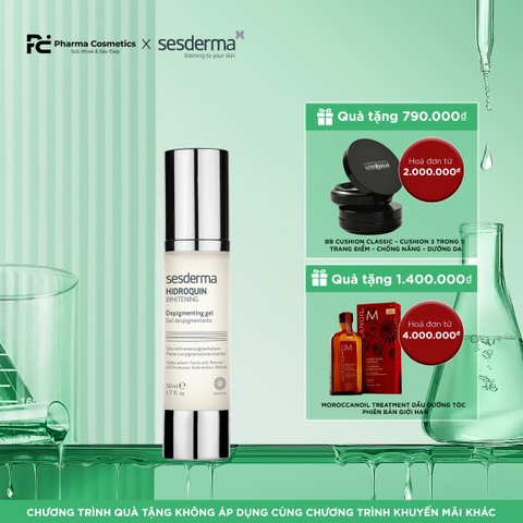 SESDERMA HIDROQUIN WHITENING GEL: Gel Đặc Trị Sắc Tố & Làm Trắng Da Chuyên Sâu Với Công Nghệ Liposome