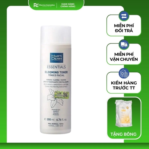MartiDerm Essentials Blooming Toner: Nước Cân Bằng Dưỡng Ẩm & Tái Sinh Làn Da Rạng Rỡ