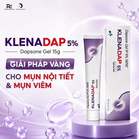 Klenadap 5% Dapsone Gel 15g - Giải Pháp Vàng Cho Mụn Nội Tiết & Mụn Viêm