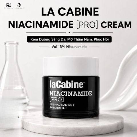 LA CABINE NIACINAMIDE [PRO] CREAM - Kem Dưỡng Sáng Da, Mờ Thâm Nám, Phục Hồi Với 15% Niacinamide