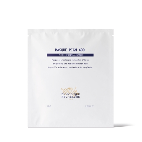 BIOLOGIQUE RECHERCHE MASQUE PIGM 400 / MẶT NẠ VÀNG ĐÁNH THỨC LÀN DA SÁNG BỪNG RẠNG RỠ ( 10 miếng)