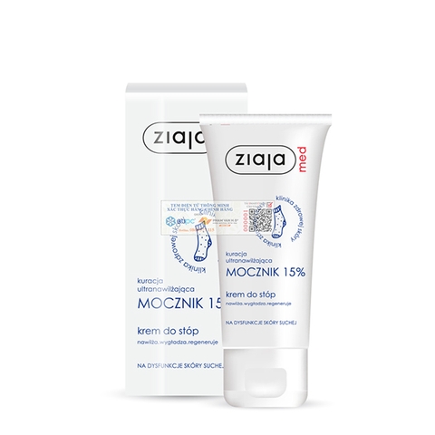( Date 11-2027 ) ZIAJA MED MOCZNIK 15% / KEM DƯỠNG DA CHÂN 15% Urê