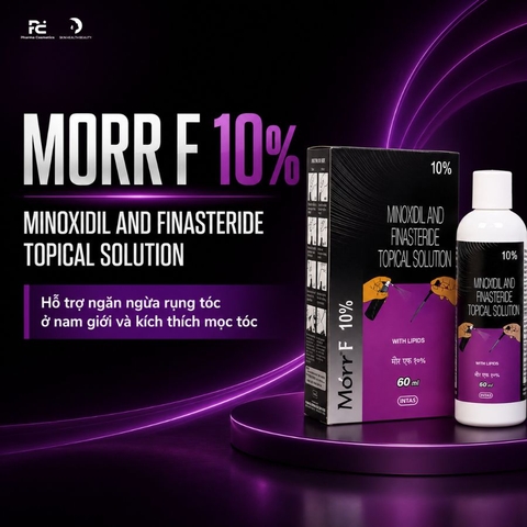 MORR F 10% MINOXIDIL AND FINASTERIDE TOPICAL SOLUTION / THUỐC ĐIỀU TRỊ CHỨNG HÓI ĐẦU Ở NAM GIỚI VÀ GIÚP KÍCH THÍCH MỌC TÓC
