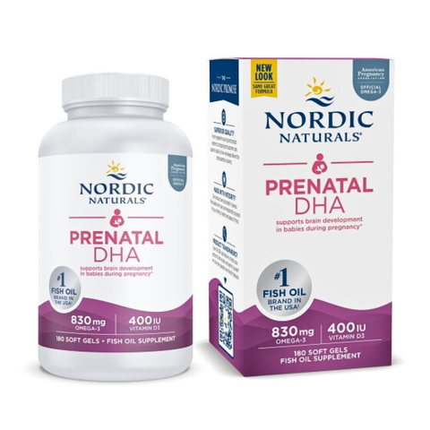 NORDIC NATURALS PRENATAL DHA / VIÊN UỐNG PHÁT TRIỂN NÃO BỘ VÀ THỊ GIÁC THAI NHI, TĂNG CƯỜNG ĐỀ KHÁNG CHO MẸ BẦU