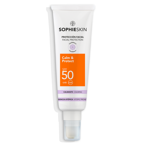 SOPHIESKIN CALM & PROTECT SPF50 FACIAL SUNSCREEN / KEM CHỐNG NẮNG CHO DA NHẠY CẢM HOẶC RẤT KHÔ ( THUẦN CHAY)