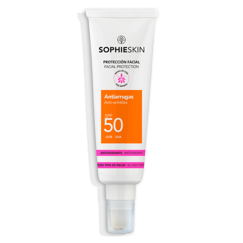 SOPHIESKIN ANTIARRUGAS ANTI-WRINKLES SPF50 FACIAL SUNSCREEN / KEM CHỐNG NẮNG CHO DA LÃO HÓA ( THUẦN CHAY)