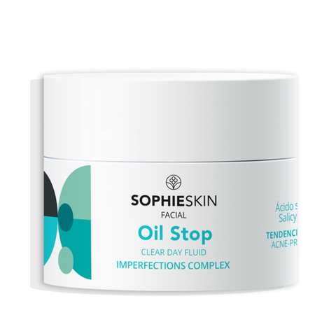 SOPHIESKIN OIL STOP CLEAR DAY FLUID / KEM DƯỠNG ẨM, KIỀM DẦU VÀ TRỊ MỤN