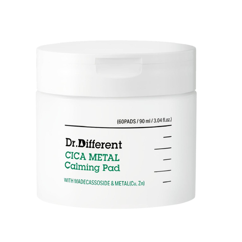DR.DIFFERENT CICA METAL CALMING PAD – Bông Miếng Thấm Tinh Chất Rau Má Giúp Làm Dịu Da, Giảm Thô Ráp Và Cấp Ẩm Mịn Màng