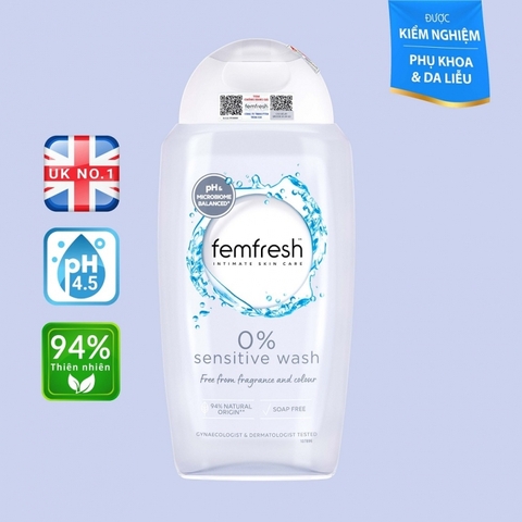 FEMFRESH 0% SENSITIVE WASH / DUNG DỊCH VỆ SINH PHỤ NỮ CAO CẤP