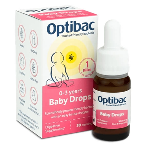 OPTIBAC BABY DROPS / MEN VI SINH CHO TRẺ SƠ SINH