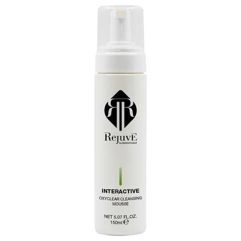 REJUVE INTERACTIVE OXYCLEAR CLEANSING MOUSSE (150ML)/ SỮA RỬA MẶT CUNG CẤP OXY THANH LỌC DA CHO MỌI LOẠI DA INTERACTIVE OXYCLEAR CLEANSING MOUSSE (150ML)