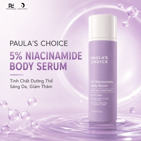 PAULA'S CHOICE 5% NIACINAMIDE BODY SERUM: Tinh Chất Dưỡng Thể Sáng Da, Giảm Thâm & Phục Hồi Toàn Diện Cho Cơ Thể
