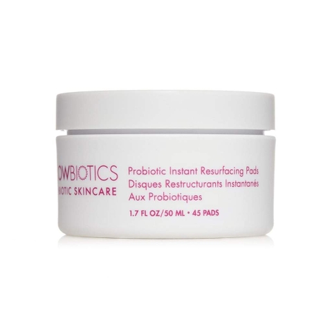 GLOWBIOTICS PROBIOTIC INSTANT RESURFACING PADS: Miếng Pads Tẩy Tế Bào Chết Lập Tức, Trẻ Hóa & Sáng Da