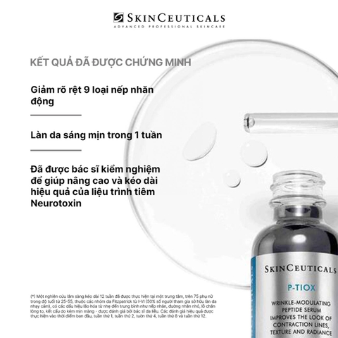 SKINCEUTICALS P-TIOX: Tinh Chất Peptide Tiên Tiến Giúp Cải Thiện & Làm Mờ 9 Loại Nếp Nhăn