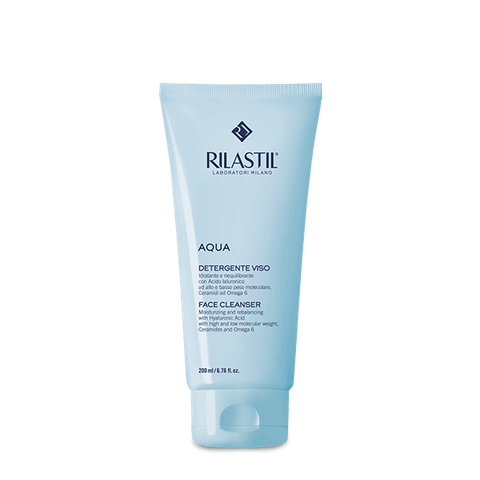 RILASTIL AQUA FACE CLEANSER MOISTURIZING AND REBALANCING: Sữa Rửa Mặt Dưỡng Ẩm & Cân Bằng - Da Sạch Sâu, Mềm Mịn Không Căng Khô
