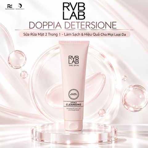 RVB LAB DOPPIA DETERSIONE: Sữa Rửa Mặt 2 Trong 1 - Làm Sạch Kép Nhanh & Hiệu Quả Cho Mọi Loại Da