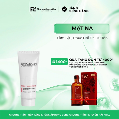 ERICSON BIOM + SENSITIVE - INSTANT REPAIR MASK - Mặt Nạ Làm Dịu, Phục Hồi Da Hư Tổn