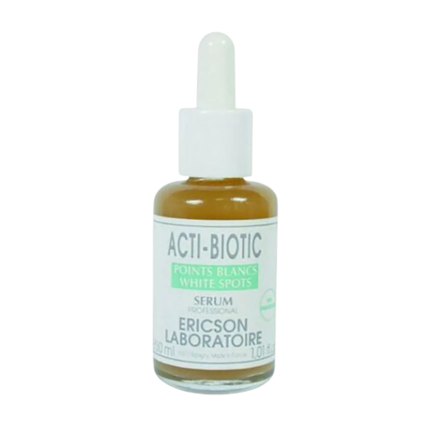 ERICSON LABORATOIRE ACTI-BIOTIC WHITE SPOTS SERUM – Giải Pháp Đặc Trị Mụn Mủ & Mụn Đầu Đen Tận Gốc