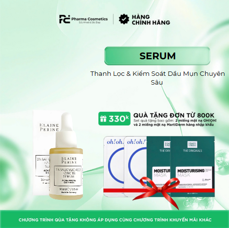 ELAINE PERINE 2% SALICYLIC ACID + 1% ZINC SERUM - Tinh Chất Thanh Lọc & Kiểm Soát Dầu Mụn Chuyên Sâu