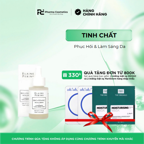 ELAINE PERINE BRIGHTENING FACIAL SERUM + VITAMIN B3 + HYALURONIC ACID - Tinh Chất Phục Hồi & Làm Sáng Da