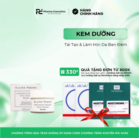 ELAINE PERINE OVERNIGHT RENEW FACE CREAM 10% AHA - Kem Dưỡng Đêm Tái Tạo & Làm Mịn Da