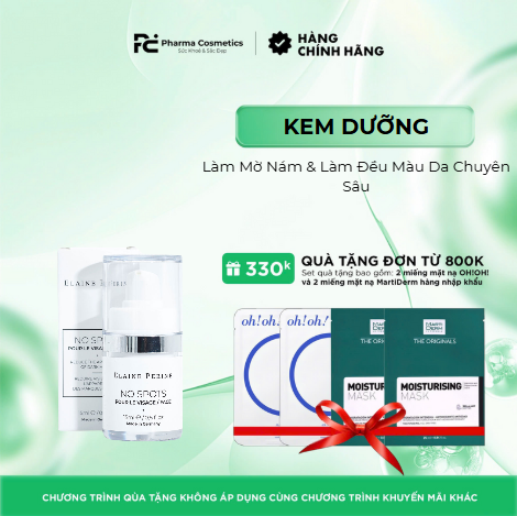 ELAINE PERINE NO SPOTS CREAM - Kem Làm Mờ Nám & Làm Đều Màu Da Chuyên Sâu