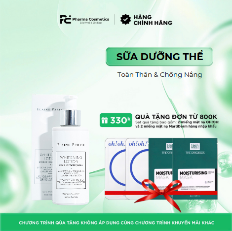 ELAINE PERINE WHITENING BODY LOTION - Sữa Dưỡng Thể Trắng Da Toàn Thân & Chống Nắng