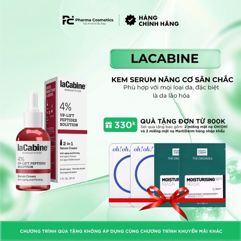 LACABINE 4% PEPTIDES SOLUTION SERUM CREAM / KEM SERUM NÂNG CƠ SĂN CHẮC