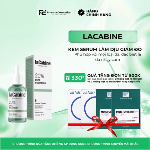 LACABINE BRAND LACABINE MONOACTIVES 20% CICA SERUM CREAM / KEM SERUM LÀM DỊU GIẢM ĐỎ 20% CICA
