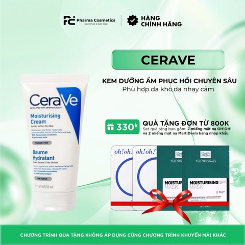 CERAVE MOISTURIZING CREAM: Kem Dưỡng Ẩm & Phục Hồi Chuyên Sâu Cho Da Khô Đến Rất Khô