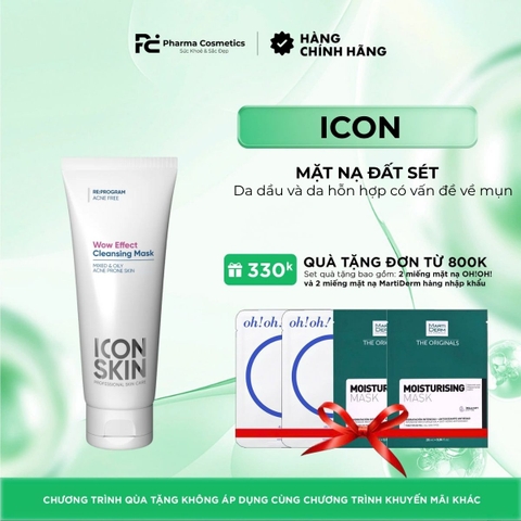 ICON SKIN WOW EFFECT CLEANSING MASK / MẶT NẠ ĐẤT SÉT 