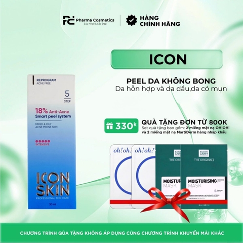 ICON SKIN ANTI - ACNE SMART PEEL SYSTEM 18% / PEEL DA KHÔNG BONG  