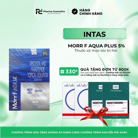 MORR F AQUA PLUS 5% TOPICAL SOLUTION / XỊT ĐIỀU TRỊ RỤNG TÓC VÀ HÓI ĐẦU