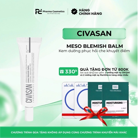 CIVASAN MESO BLEMISH BALM 35ML/ KEM DƯỠNG PHỤC HỒI, BẢO VỆ, CHE KHUYẾT ĐIỂM CHO DA DẦU/ HỖN HỢP