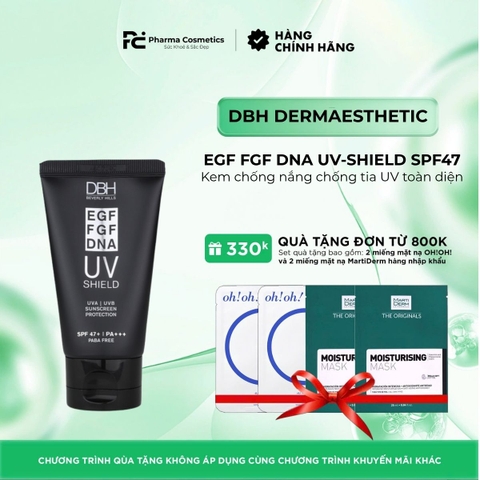 DBH EGF FGF DNA UV-SHIELD SPF47 PA+++ / KEM CHỐNG NẮNG CHỐNG TIA UV TOÀN DIỆN