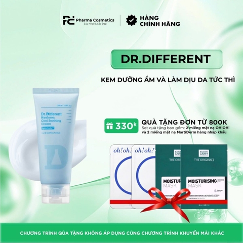 DR.DIFFERENT HYALURON COOL SOOTHING CREAM / KEM DƯỠNG ẨM VÀ LÀM DỊU DA TỨC THÌ 