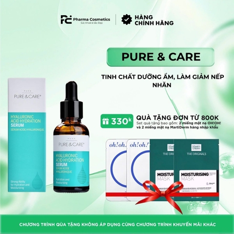 PURE & CARE HYALURONIC ACID / TINH CHẤT DƯỠNG ẨM, LÀM GIẢM NẾP NHĂN